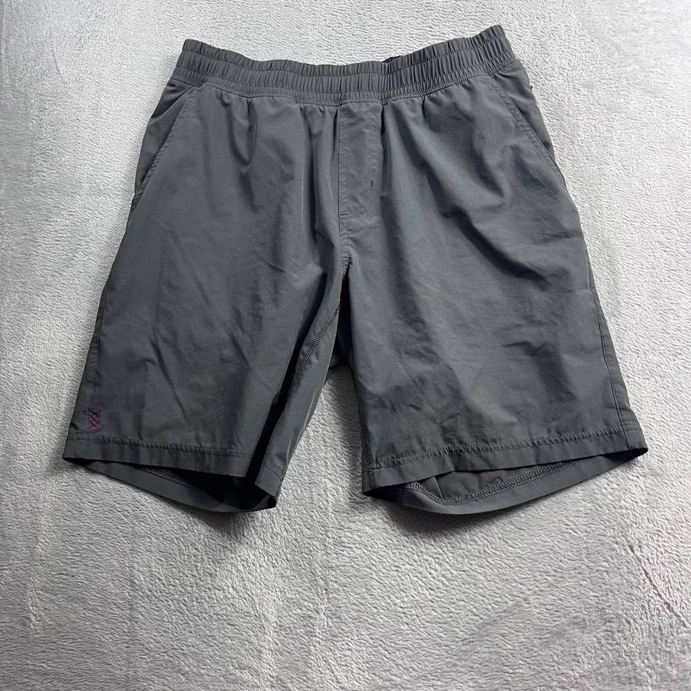 Rhone Pursuit Lined Shorts Mens Medium Charcoal Gray Athletic Training Gym 7in